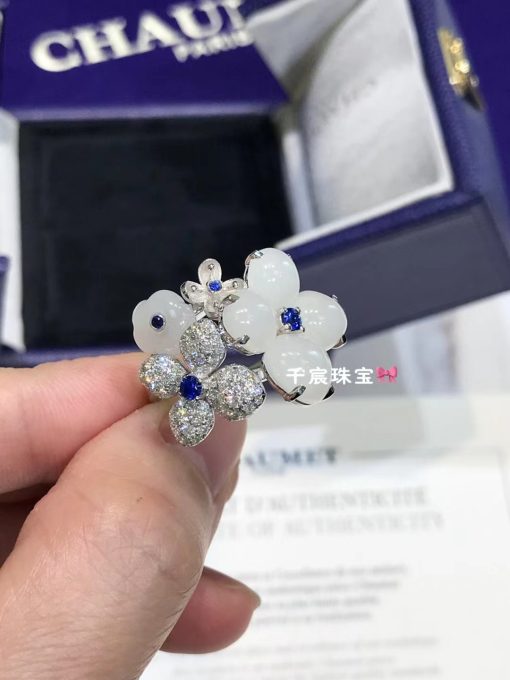 Chaumet Hortensia white chalcedony and White Diamonds Ring 082947