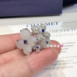 Chaumet Hortensia white chalcedony and White Diamonds Ring 082947