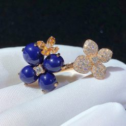 Chaumet Hortensia Pink Gold Diamonds and Lapis lazuli Ring