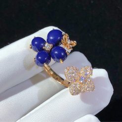 Chaumet Hortensia Pink Gold Diamonds and Lapis lazuli Ring