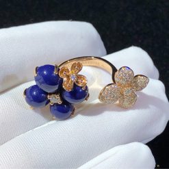 Chaumet Hortensia Pink Gold Diamonds and Lapis lazuli Ring