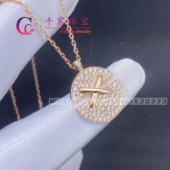 Chaumet Jeux De Liens Harmony Medium Model Pendant Rose Gold And Diamonds 085435 18mm