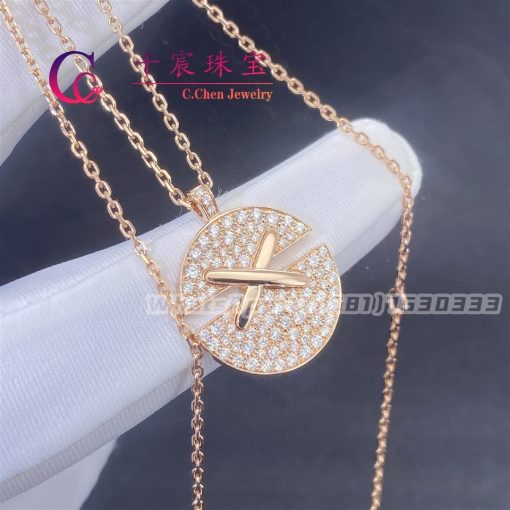 Chaumet Jeux De Liens Harmony Medium Model Pendant Rose Gold And Diamonds 085435 18mm