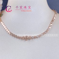 Chaumet Asymetrical Bee My Love Necklace In Rose Gold 083989