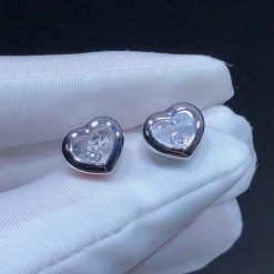 Chopard My Happy Hearts Single Earring Ethical White Gold 83A086-1092