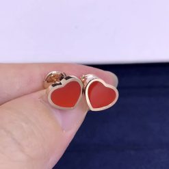 Chopard My Happy Hearts Single Earring Ethical Rose Gold Carnelian 83A086-5802