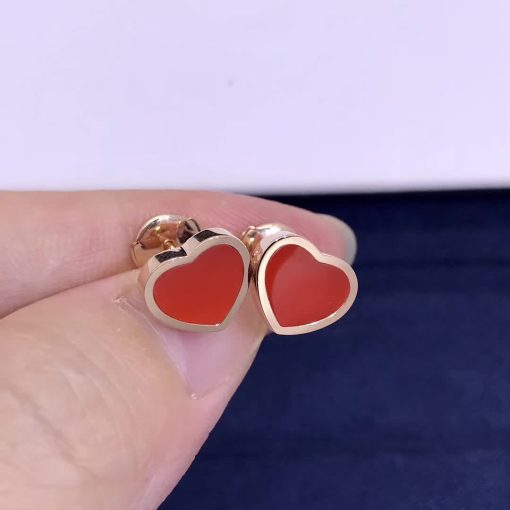 Chopard My Happy Hearts Single Earring Ethical Rose Gold Carnelian 83A086-5802