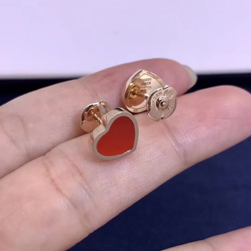 Chopard My Happy Hearts Single Earring Ethical Rose Gold Carnelian 83A086-5802