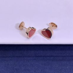 Chopard My Happy Hearts Single Earring Ethical Rose Gold Carnelian 83A086-5802