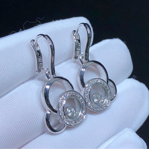 Chopard Happy Dreams Diamond Earrings 18k White Gold 839769-1002