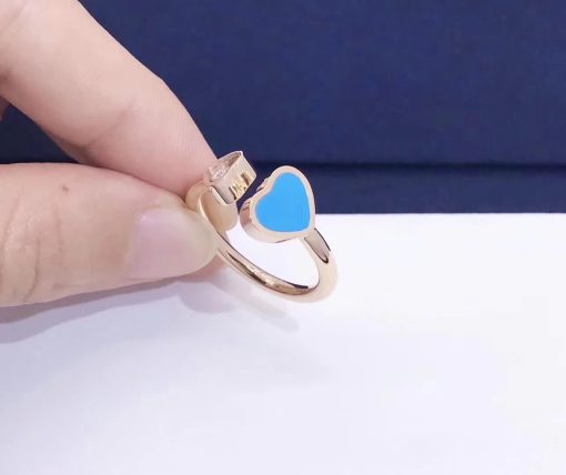 Chopard Happy Hearts Ring Rose Gold Turquoise Stone @829482-5400