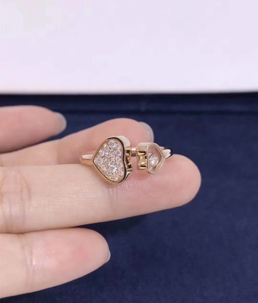 Chopard Happy Hearts Ring Rose Gold Diamonds @829482-5900