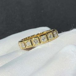 Chopard Ice Cube Ring Yellow Gold Half-Set Diamonds @829834-0039