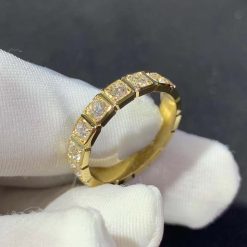 Chopard Ice Cube Ring Yellow Gold Half-Set Diamonds @829834-0039