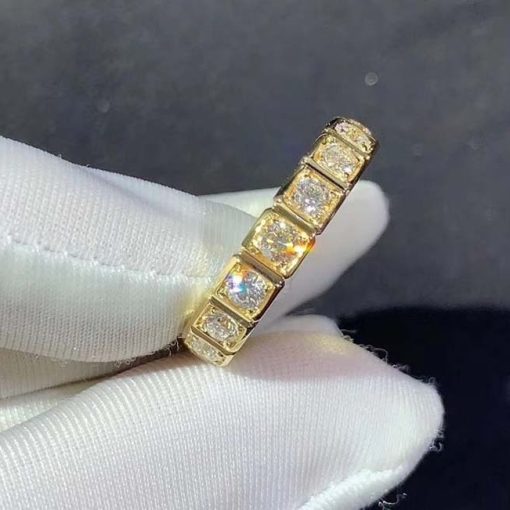 Chopard Ice Cube Ring Yellow Gold Half-Set Diamonds @829834-0039