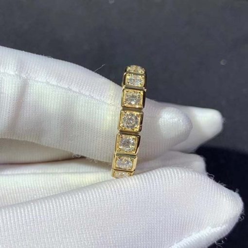 Chopard Ice Cube Ring Yellow Gold Half-Set Diamonds @829834-0039