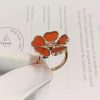 Chopard Happy Hearts Flowers Ring Rose Gold Red Stone @82A085-5800