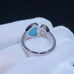 Chopard Happy Hearts White Gold Turquoise Diamond Ring 829482-1400