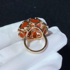 Chopard Happy Hearts Rose Gold Red Stone Diamond Ring