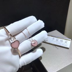 Chopard Happy Hearts Bangle Rose Gold Pink Opal @857482-5620