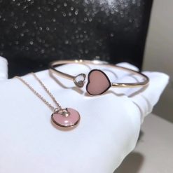 Chopard Happy Hearts Bangle Rose Gold Pink Opal @857482-5620