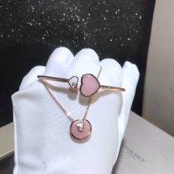 Chopard Happy Hearts Bangle Rose Gold Pink Opal @857482-5620