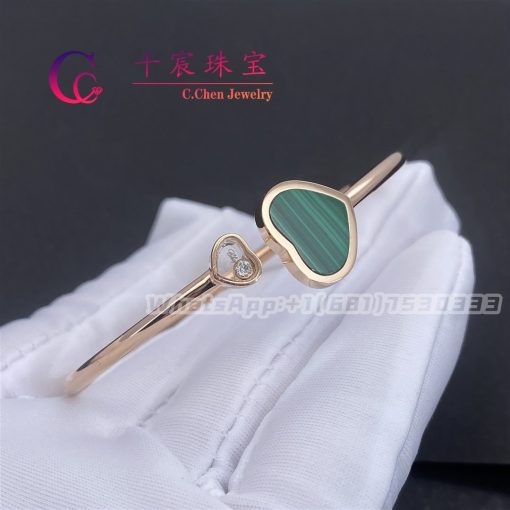 Chopard Happy Hearts Bangle Rose Gold Malachite @857482-5110