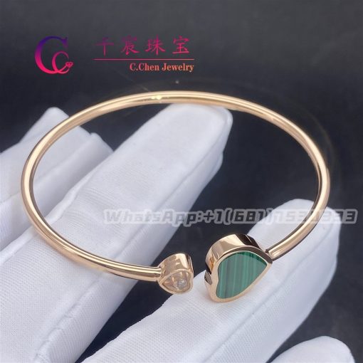 Chopard Happy Hearts Bangle Rose Gold Malachite @857482-5110