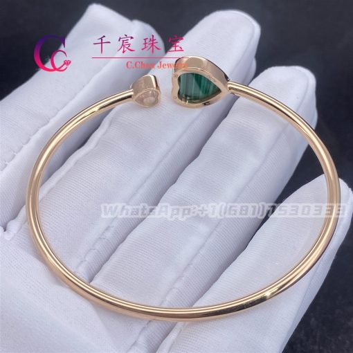 Chopard Happy Hearts Bangle Rose Gold Malachite @857482-5110