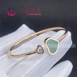 Chopard Happy Hearts Bangle Rose Gold Malachite @857482-5110