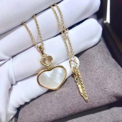 Chopard Happy Hearts Pendant Yellow Gold Mother-of-pearl