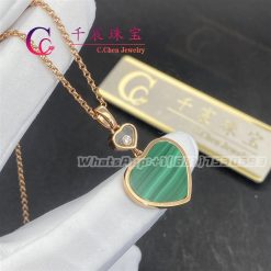 Chopard Happy Hearts Pendant Rose Gold Malachite 797482-5151