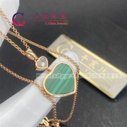 Chopard Happy Hearts Pendant Rose Gold Malachite 797482-5151