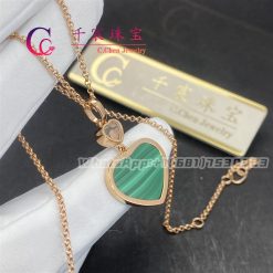 Chopard Happy Hearts Pendant Rose Gold Malachite 797482-5151