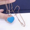 Chopard Happy Hearts Pendant Rose Gold Turquoise Stone 797482-5401