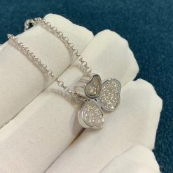 Chopard Happy Hearts Wings Necklace White Gold Diamonds 81A083-1911