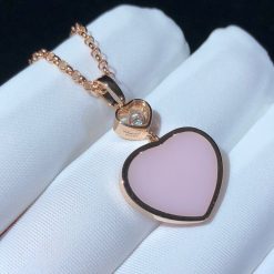 Chopard Happy Hearts Pendant Rose Gold Pink Opal 797482-5620