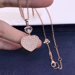 Chopard Happy Hearts Pendant Rose Gold Diamonds 797482-5009