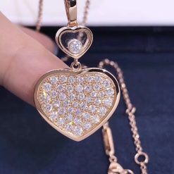 Chopard Happy Hearts Pendant Rose Gold Diamonds 797482-5009