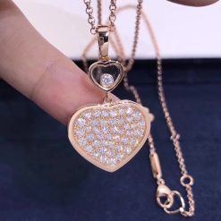 Chopard Happy Hearts Pendant Rose Gold Diamonds 797482-5009