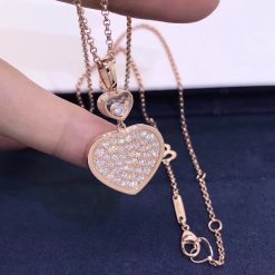 Chopard Happy Hearts Pendant Rose Gold Diamonds 797482-5009