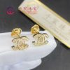 Chanel CC Logo Earrings Samll Version 18k Yellow Gold, Diamonds