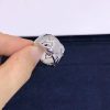 Chanel Coco Crush Ring Quilted Motif Large Version 18k White Gold J10573