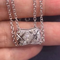 Chanel 18K White Gold Coco Crush Diamond Necklace