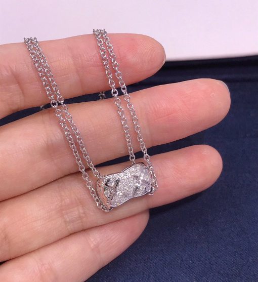 Chanel 18K White Gold Coco Crush Diamond Necklace