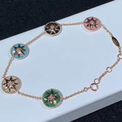 Dior Rose Des Vents Bracelet Pink And Yellow Gold JRDV95069