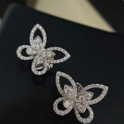 Graff Butterfly Silhouette Diamond Stud Earrings RGE879