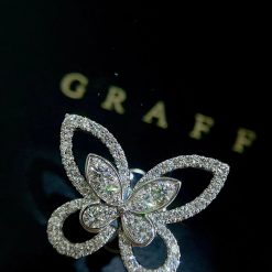 Graff Butterfly Silhouette Diamond Stud Earrings RGE879