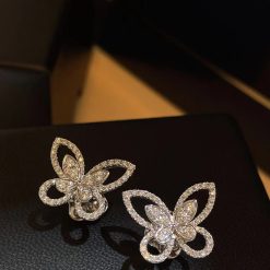 Graff Butterfly Silhouette Diamond Stud Earrings RGE879