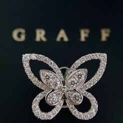 Graff Butterfly Silhouette Diamond Stud Earrings RGE879